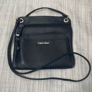Calvin Klein Black Leather Crossbody
